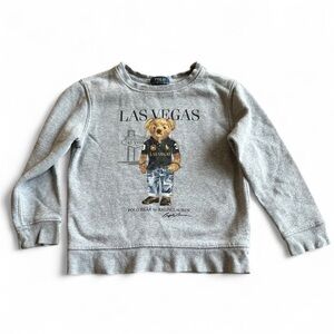 Polo by Ralph Lauren Kids Gray Teddy Bear Sweatshirt Las Vegas